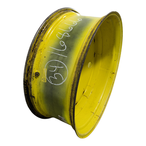 [NTS-168666] 13"W x 34"D, John Deere Yellow 12-Hole Formed Plate , 5" Offset