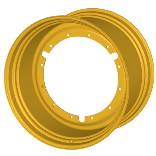 [75107] 28"W x 46"D, John Deere Yellow 12-Hole Stub Disc , -0.19" Offset