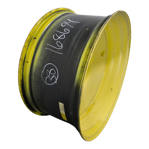 [NTS-168694] 18"W x 38"D, John Deere Yellow 12-Hole Formed Plate Sprayer , -3.38" Offset