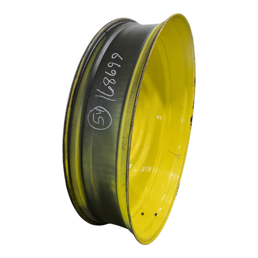 [NTS-168699] 12"W x 54"D, John Deere Yellow 10-Hole Formed Plate , -9.12" Offset