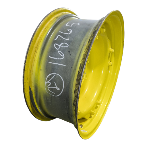 [NTS-168765] 10"W x 24"D, John Deere Yellow 8-Hole Waffle Wheel (Groups of 2 Bolts)