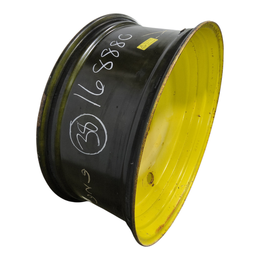 [NTS-168880] 16"W x 38"D, John Deere Yellow 10-Hole Formed Plate , -3.56" Offset