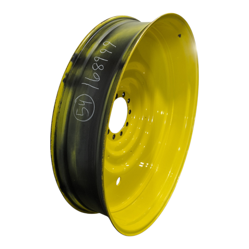 [NTS-168999] 12"W x 54"D, John Deere Yellow 10-Hole Formed Plate , -9.25" Offset