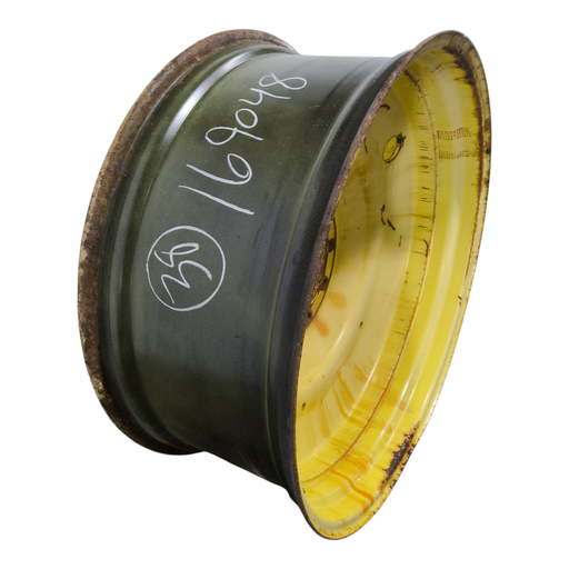 [NTS-169048] 16"W x 38"D, John Deere Yellow 10-Hole Formed Plate , -3.38" Offset