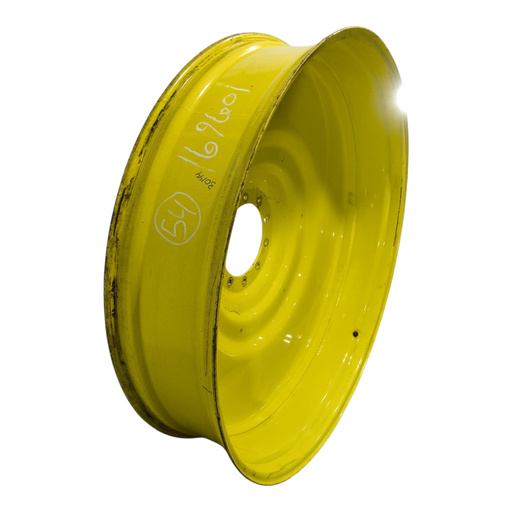 [NTS-169601] 12"W x 54"D, John Deere Yellow 10-Hole Formed Plate , -9.25" Offset