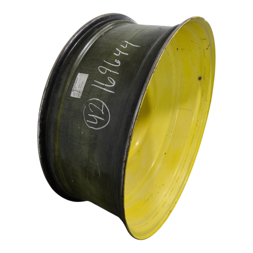 [NTS-169644] 16"W x 42"D, John Deere Yellow 10-Hole Formed Plate , -6.88" Offset