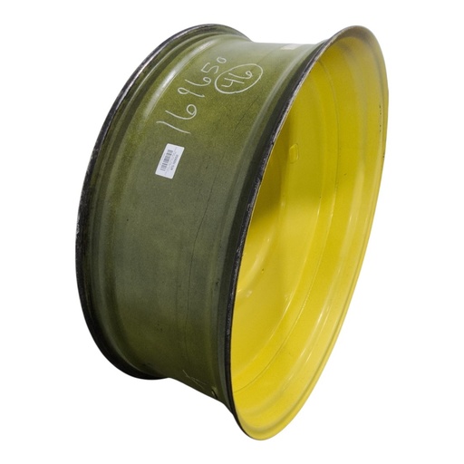 [NTS-169650] 16"W x 46"D, John Deere Yellow 10-Hole Formed Plate , -6.88" Offset