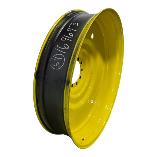 [NTS-169693] 12"W x 54"D, John Deere Yellow 10-Hole Formed Plate , -9.25" Offset