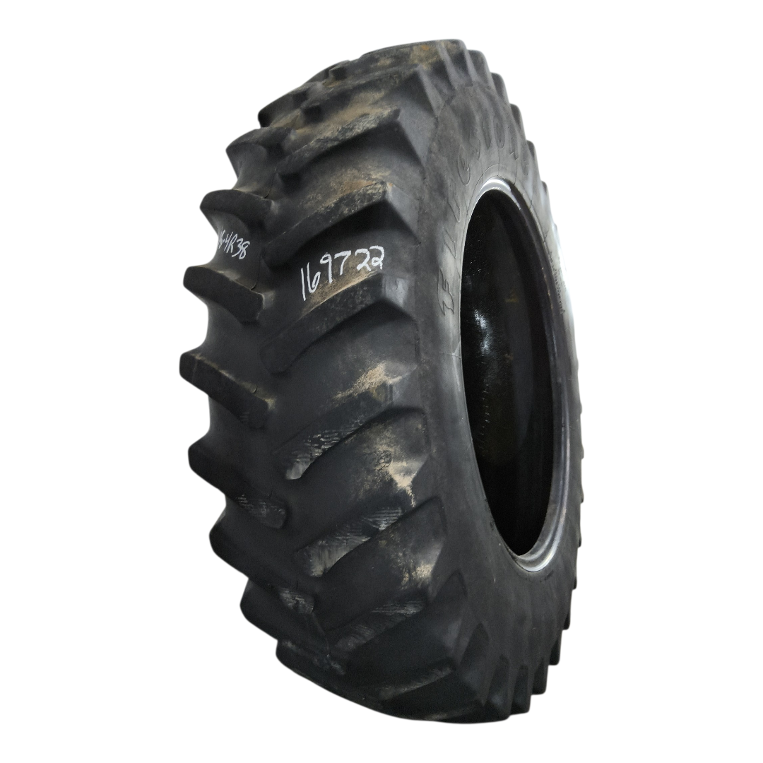 【中古】テクノ　Firestone Nr.410 USED 18.4R38 Firestone Radial All Traction 23 R-1 141A8 50% for