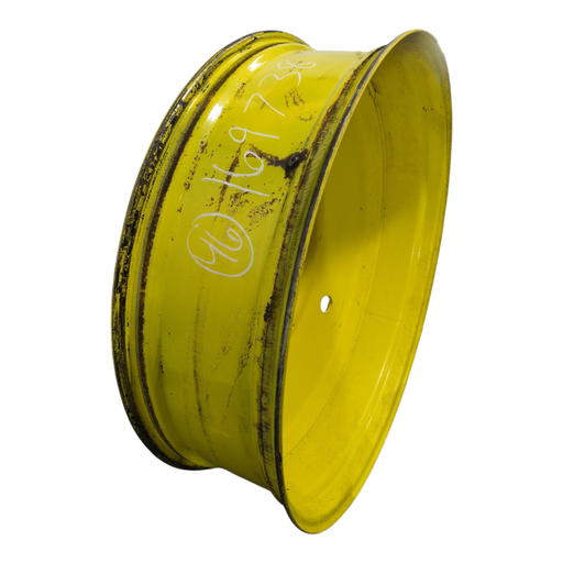 [NTS-169738] 13"W x 46"D, John Deere Yellow 10-Hole Formed Plate , -9.88" Offset