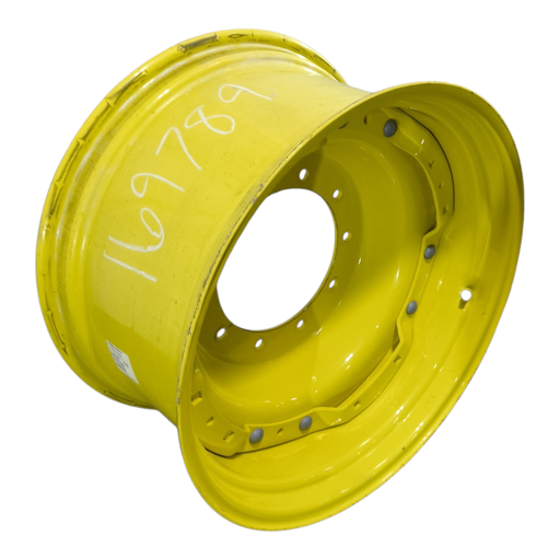 [NTS-169789] 15"W x 28"D, John Deere Yellow 8-Hole Waffle Wheel (Groups of 2 Bolts)