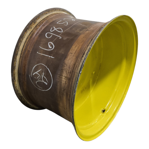 [NTS-169852] 15"W x 24"D, John Deere Yellow 8-Hole Formed Plate , -2.88" Offset