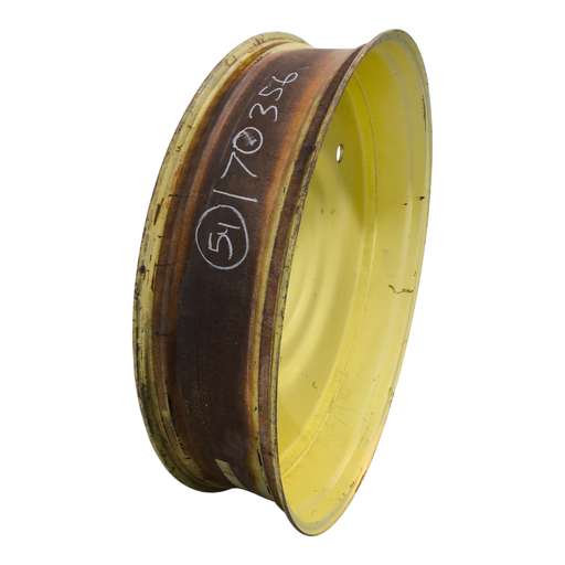 [NTS-170356] 12"W x 54"D, John Deere Yellow 10-Hole Formed Plate , -9.25" Offset