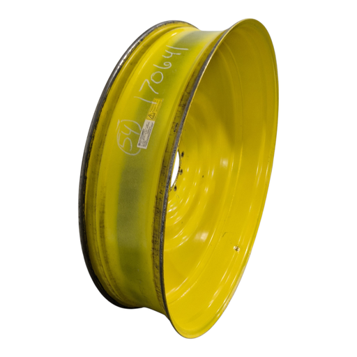 [NTS-170641] 12"W x 54"D, John Deere Yellow 10-Hole Formed Plate , -9.25" Offset