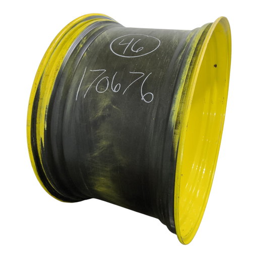 [NTS-170676] 28"W x 46"D, John Deere Yellow 10-Hole Formed Plate , -14.38" Offset