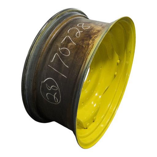 [NTS-170728] 12"W x 28"D, John Deere Yellow 8-Hole Rim with Clamp/Loop Style (groups of 2 bolts)