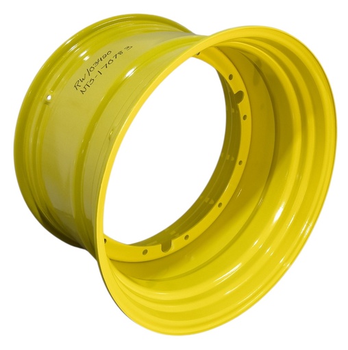 [NTS-170783] 23"W x 38"D, John Deere Yellow 12-Hole Stub Disc , -3.38" Offset