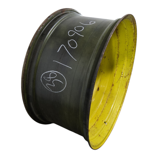 [NTS-170906] 18"W x 38"D, John Deere Yellow 10-Hole Formed Plate , -3.25" Offset