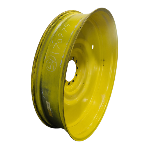 [NTS-170979] 12"W x 54"D, John Deere Yellow 10-Hole Formed Plate , -9.25" Offset