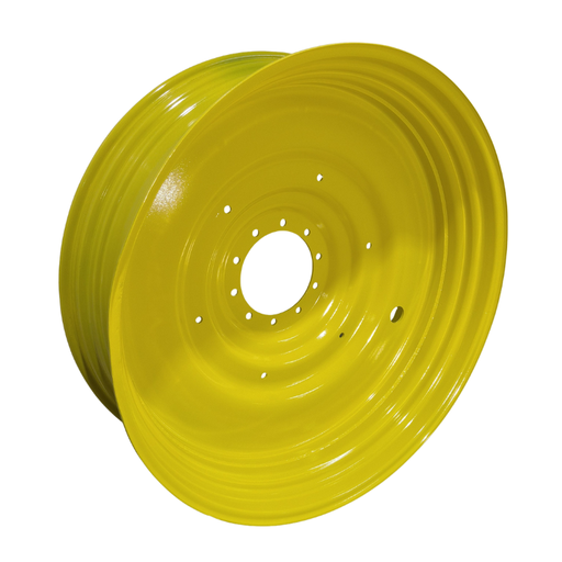 [NTS-171003] 15"W x 50"D, John Deere Yellow 10-Hole Formed Plate , -6.75" Offset