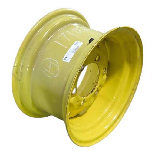 [NTS-171029] 8"W x 14"D, John Deere Yellow 6-Hole Formed Plate , 1.62" Offset
