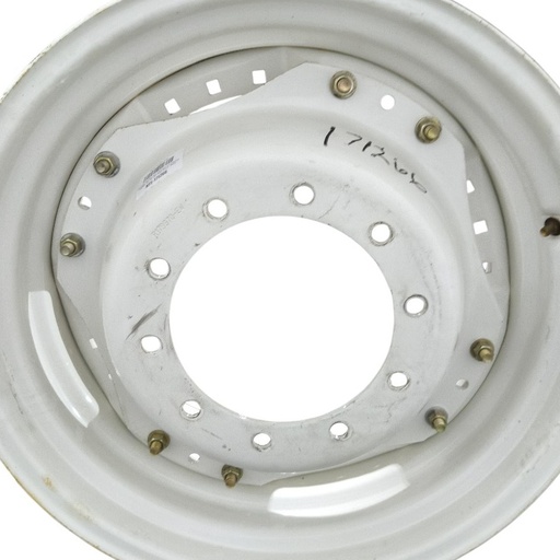 [NTS-171266] 10-Hole Waffle Disc (Groups of 3 Bolts) Center for 28"-30" Rim, Ford / New Holland White