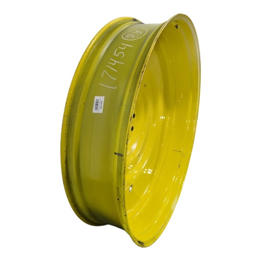 [NTS-171454] 12"W x 54"D, John Deere Yellow 10-Hole Formed Plate , -9.25" Offset