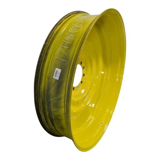 [NTS-171498] 12"W x 54"D, John Deere Yellow 10-Hole Formed Plate , -9.25" Offset