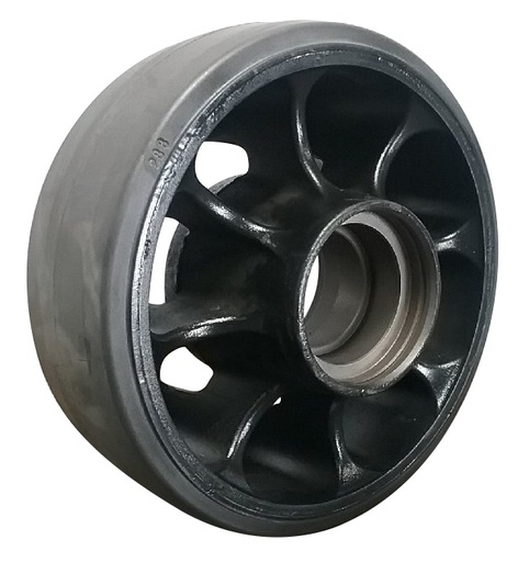 [SPCASE07] 4.5" Wide Mid-Roller Bogie Wheel for Case IH Row Track Tractors Cast Spoked, Hub/Bearing(Poly)