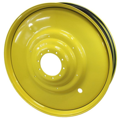[28043] 15"W x 50"D, John Deere Yellow 10-Hole Formed Plate , -6.75" Offset