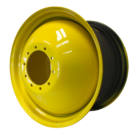 [61964] 23"W x 38"D, John Deere Yellow 10-Hole Dolly Dual-Outside , -14.38" Offset