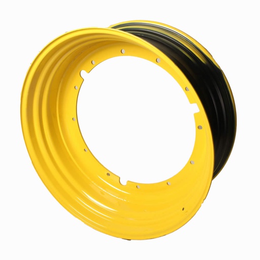 [051213300Y] 18"W x 42"D, John Deere Yellow 12-Hole Stub Disc , -3" Offset