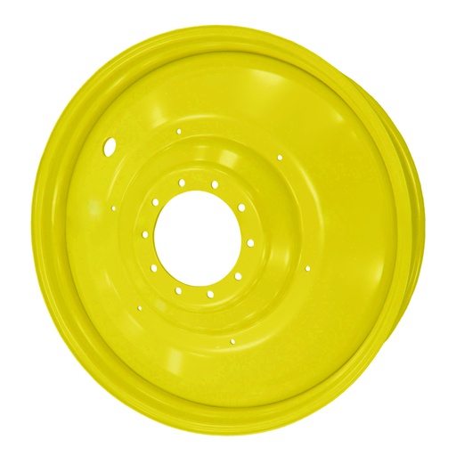[051222000Y] 13"W x 46"D, John Deere Yellow 10-Hole Formed Plate , -9" Offset