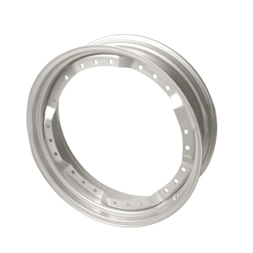 [051423900W] 10"W x 34"D, Ford / New Holland White 12-Hole Waffle Wheel (Groups of 3 bolts) , -1.38" Offset