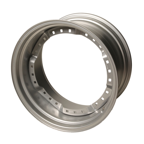 [28583] 15"W x 34"D, Agco Corp Gray 12-Hole Waffle Wheel (Groups of 3 bolts) , 2.62" Offset