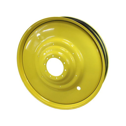 [62761] 12"W x 54"D, John Deere Yellow 10-Hole Formed Plate , -9.25" Offset