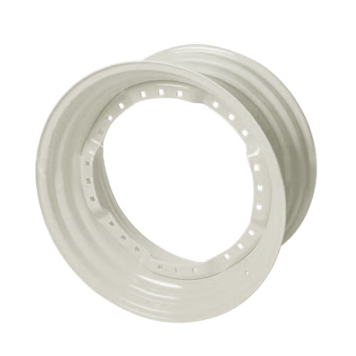 [051629700W] 15"W x 30"D, New Holland White 12-Hole Waffle Wheel (Groups of 2 Bolts) , 2.5" Offset