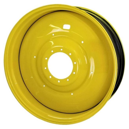 [28037] 16"W x 46"D, John Deere Yellow 10-Hole Formed Plate , -6.75" Offset