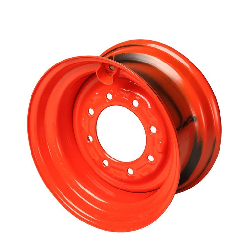 [15360] 8.25"W x 16.5"D, Bobcat Orange 8-Hole Spun Disc