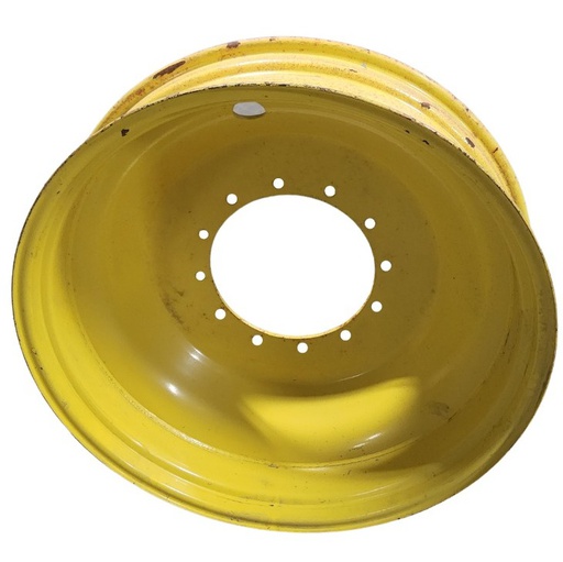 [15467Y(SIS)] 10"W x 38"D, John Deere Yellow 12-Hole Formed Plate