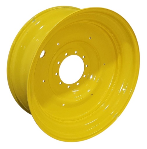[16398Y] 16"W x 42"D, John Deere Yellow 10-Hole Formed Plate , -11.75" Offset