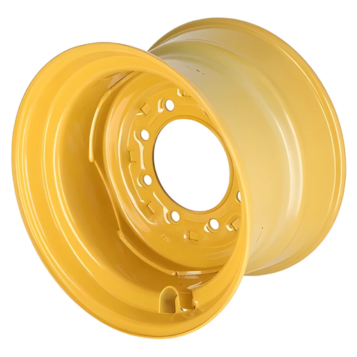 [28217] 9.75"W x 16.5"D, Industrial Yellow  8-Hole Skid Steer , -0.94" Offset