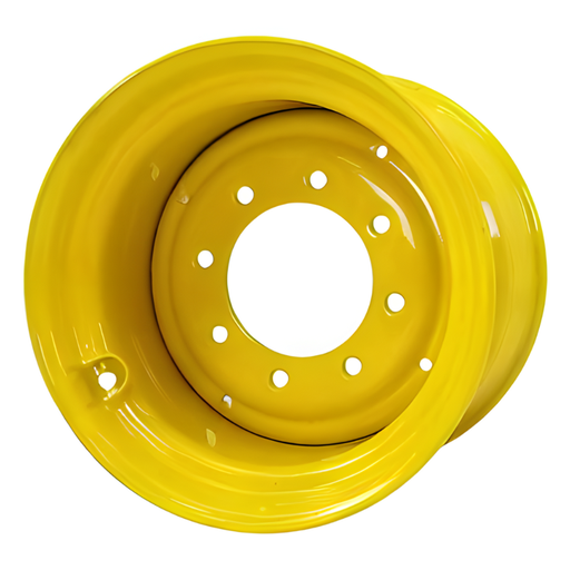 [28225] 12"W x 16.5"D, Industrial Yellow 8-Hole Skid Steer , -1.5" Offset