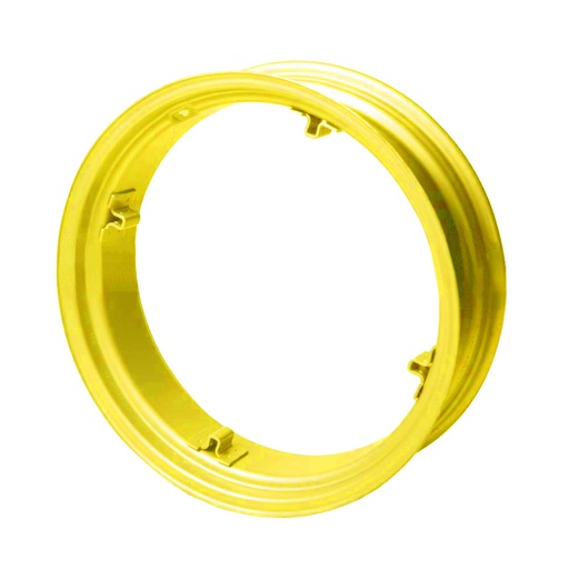 [28360] 7"W x 24"D, John Deere Yellow 4-Hole Rim with Clamp/Loop Style