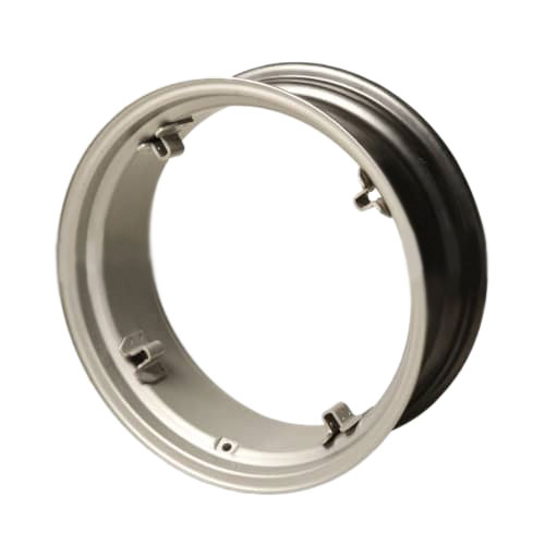 [28367] 9"W x 24"D, Case IH Silver Mist 4-Hole Rim, Clamp/Loop Style