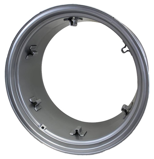 [28407] 15"W x 28"D, Case IH Silver Mist 6-Hole Rim, Clamp/Loop Style