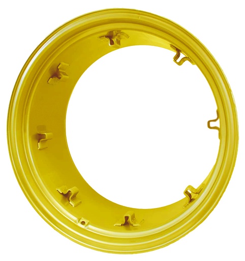 [28408] 15"W x 28"D, John Deere Yellow 8-Hole Rim, Clamp/Loop Style
