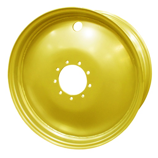 [39947] 16"W x 34"D, John Deere Yellow 9-Hole Formed Plate , -7.75" Offset