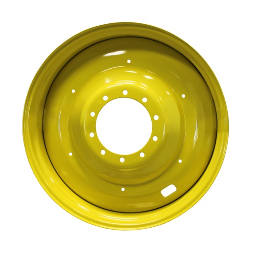 [40102] 16"W x 38"D, John Deere Yellow 10-Hole Formed Plate , -10.88" Offset