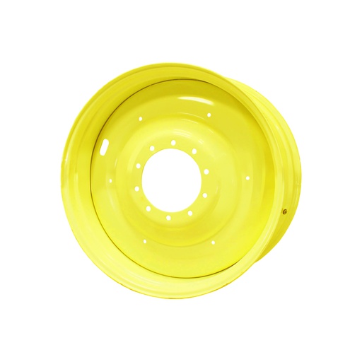 [40125] 18"W x 38"D, John Deere Yellow 10-Hole Formed Plate , -6.88" Offset